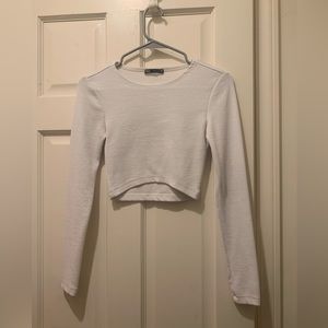 Cropped long sleeve top